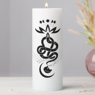 Original design for 2025 Snake printing, Lion Pillar Candle