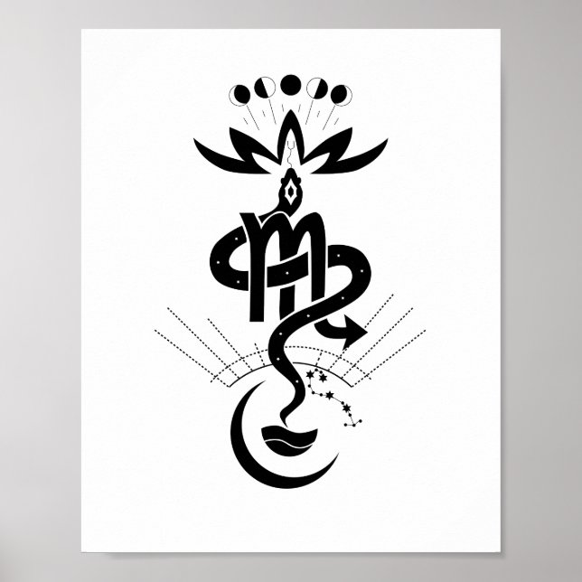 Original design for 2025 Snake printing, Scorpio Poster (Front)