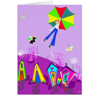 Original Digital Art Card, "In the Wind" Cards
