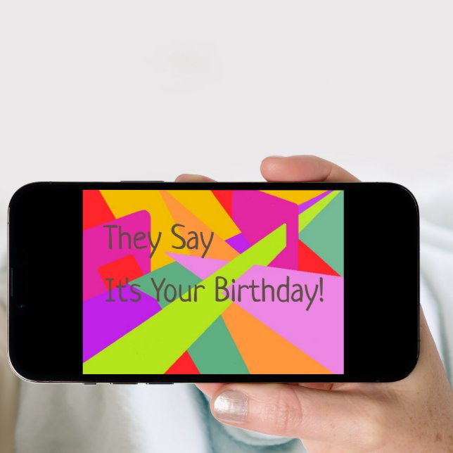 Original Digital Art on Birthday Card (Front Digital)