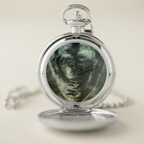 Original digital fine art black and white  pocket watch