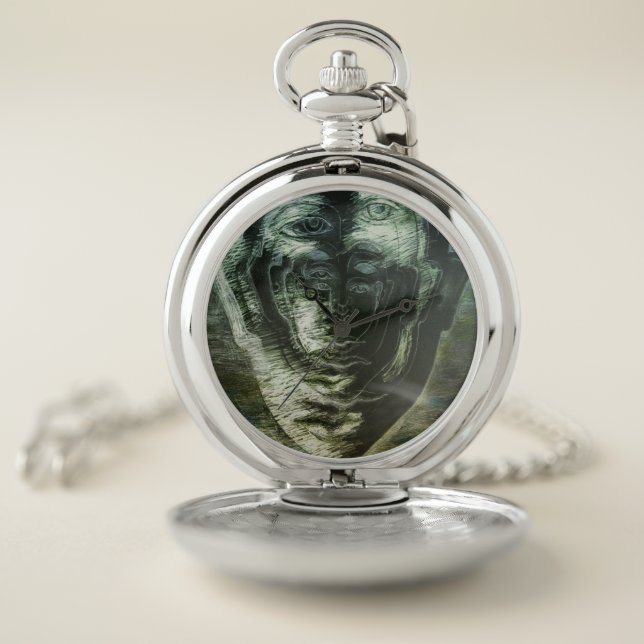 Original digital fine art black and white  pocket watch (Inside)