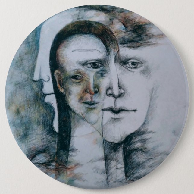 Original digital fine art surrealism button (Front)