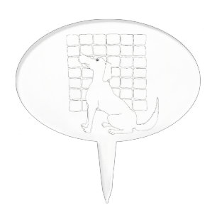 Original Dog Drawing Chinese Dog Year 2018 Cake Topper