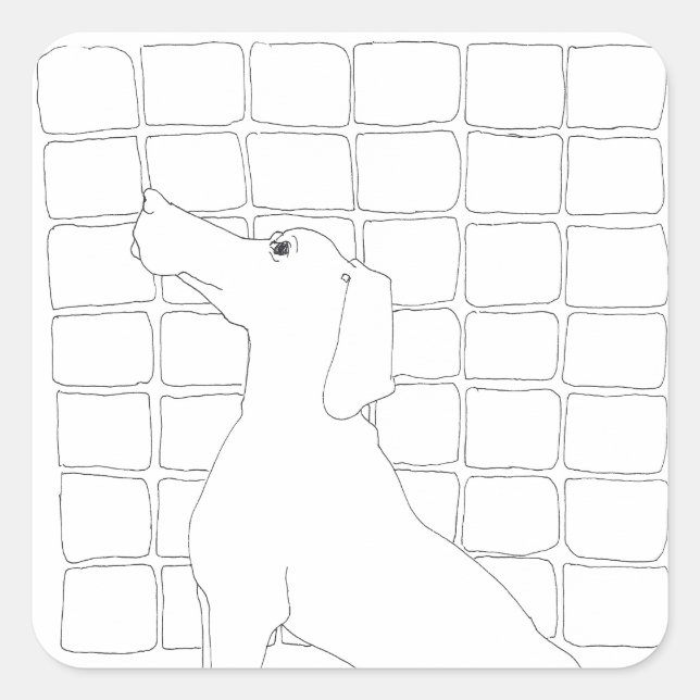 Original Dog Drawing Chinese Dog Year 2018 Sticker (Front)