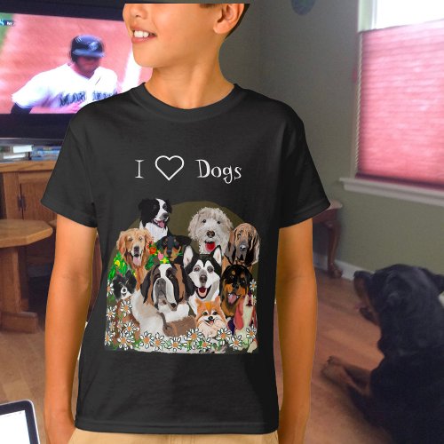 Original Dogpile Cute Pets Personalize Text T_Shirt