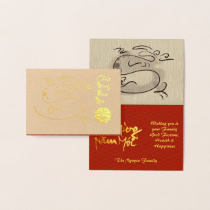 Original Dragon drawing Lunar 2024 Luxury FGC Foil Card