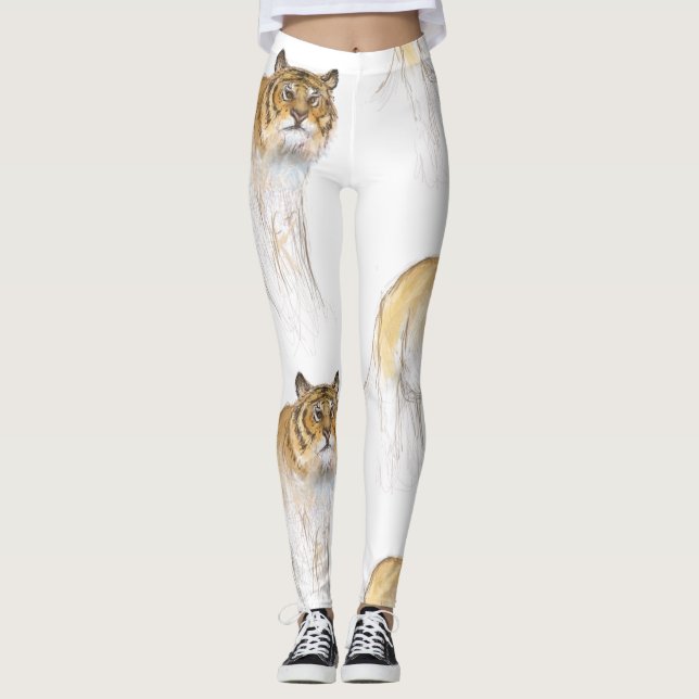 Original Drawing 1 Chinese Tiger Year Birthday L1 Leggings (Front)