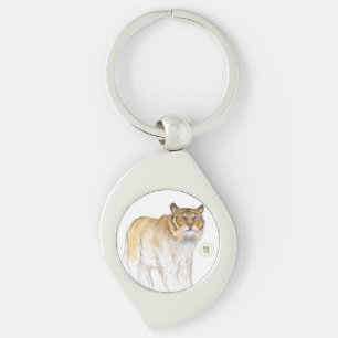 Original Drawing 1 Chinese Tiger Year M Birthday K Keychain
