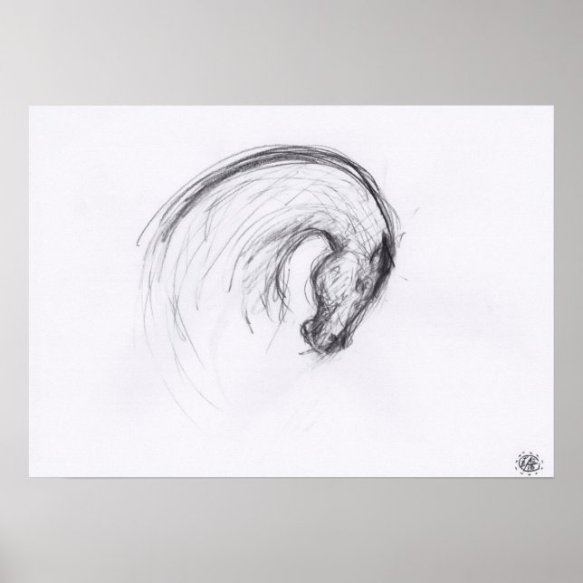 Original Drawing 2 Horse Year Zodiac Poster (Front)