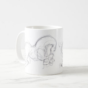 Original Drawing 3 Horse Year Zodiac Birthday Mug