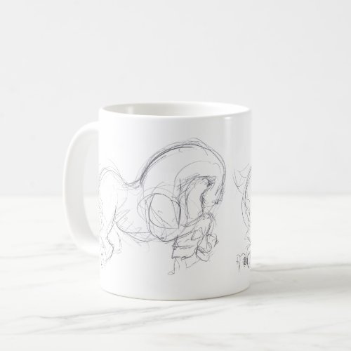 Original Drawing 3 Horse Year Zodiac Birthday Mug