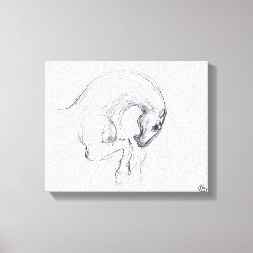 Original Drawing 4 Horse Year Zodiac  Canvas print