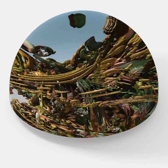 Original Dreamlike World Fractal 3D PW03 Paperweight (Angled)