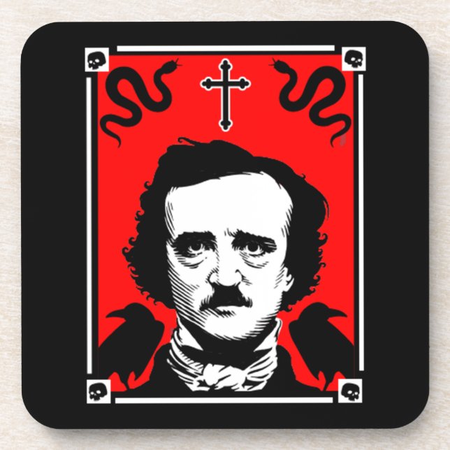 Original Edgar Allan Poe   Beverage Coaster (Front)