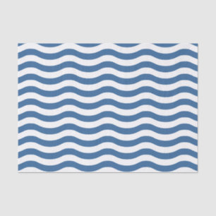 Original elagant Navy Striped Nautical Waves Tissue Paper