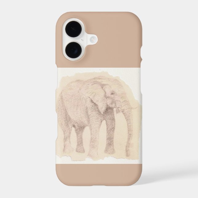 Original Elephant Sketch Case-Mate iPhone Case (Back)