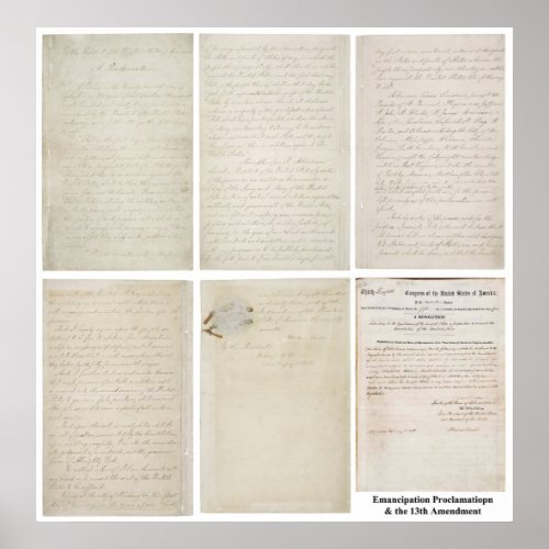 ORIGINAL Emancipation Proclamation 13th Amendment Poster