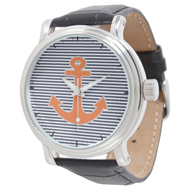 Original Embroidery Anchor Captain Nautical Watch (Angled)