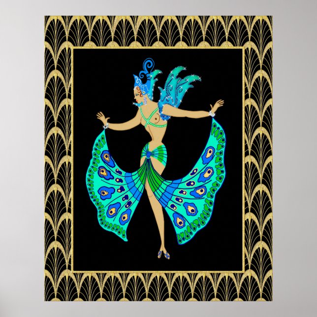 Original ERTE Costume Design - re-colored Poster (Front)