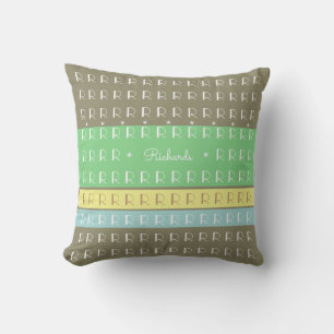 original, exclusive & striped stylish monogram throw pillow
