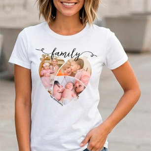 Original Family Personalized Heart Photo Collage T-Shirt