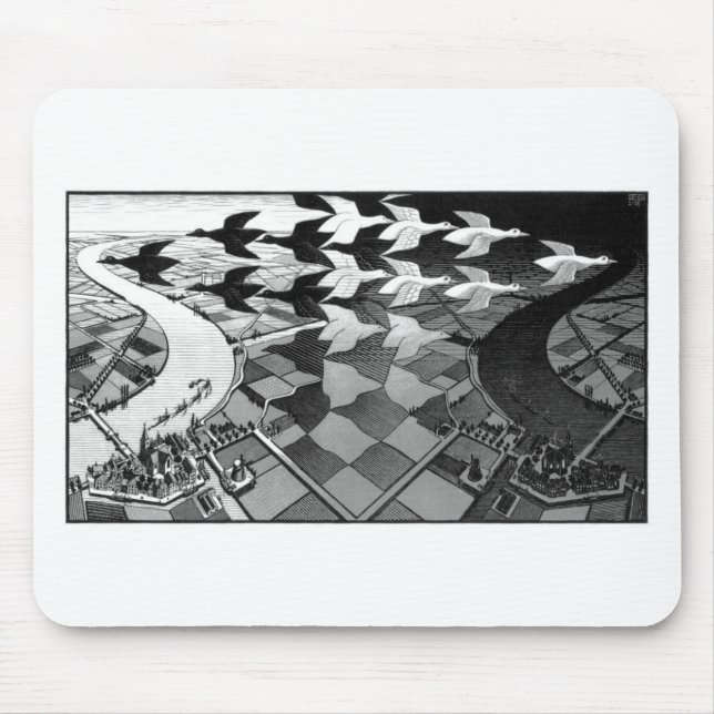 Original famous draw "day and night" mouse pad (Front)