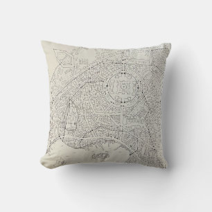 Original Fantasy Map Throw Pillow