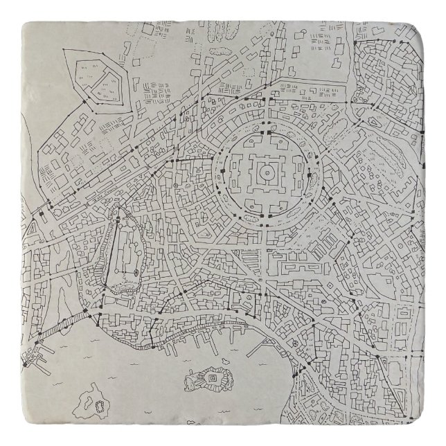 Original Fantasy Map Trivet (Front)