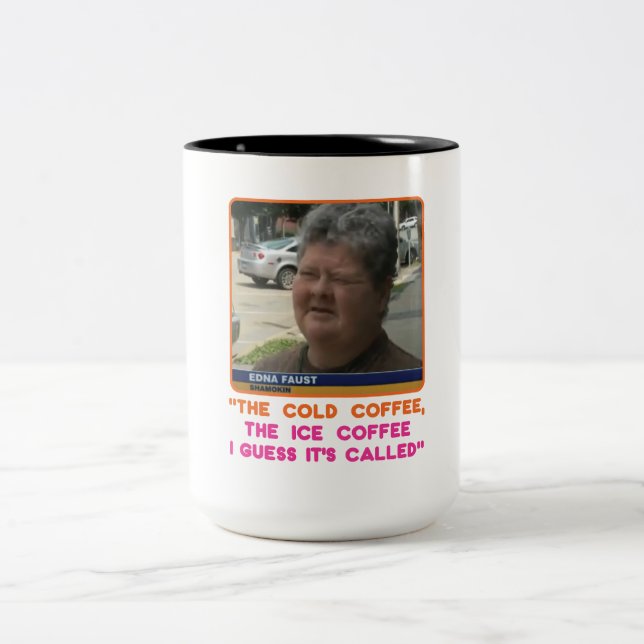 Original Faust Design in a BIG mug.  Two-Tone Coffee Mug (Center)