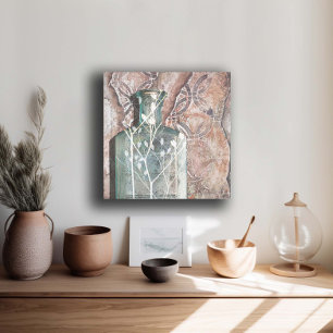 Original Fine Art Vintage bottle & Foliage Canvas Print