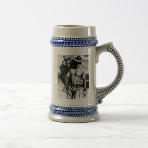 Original Fine Art Western Cowboy Name Classic Cool Beer Stein