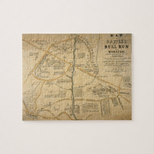 ORIGINAL First Battle of Bull Run Civil War Map Jigsaw Puzzle