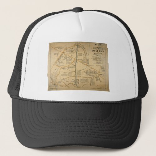 ORIGINAL First Battle of Bull Run Civil War Map Trucker Hat