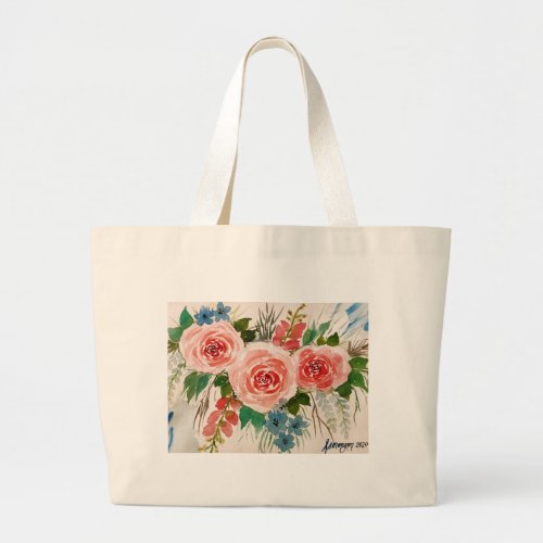 Original floral bouquet 02 large tote bag