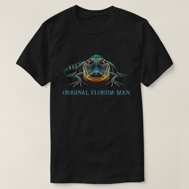 Original Florida Man with Alligator T-Shirt (Design Front)