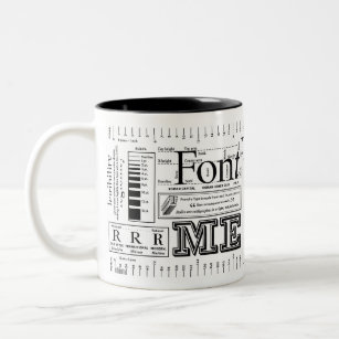 Original Font Me Typography Two-Tone Coffee Mug