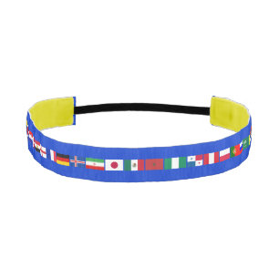 Original FOOTBALL SOCCER TEAM FLAGS 2018 pattern Athletic Headband