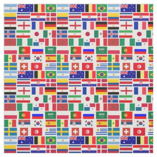 Original FOOTBALL SOCCER TEAM FLAGS 2018 pattern Fabric