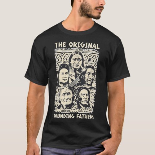 Original Founding Fahers Naive American Indian rib T_Shirt