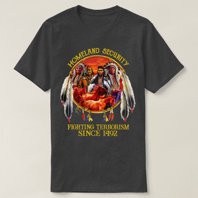 Original Founding Fathers Native American Indian T T-Shirt (Design Front)