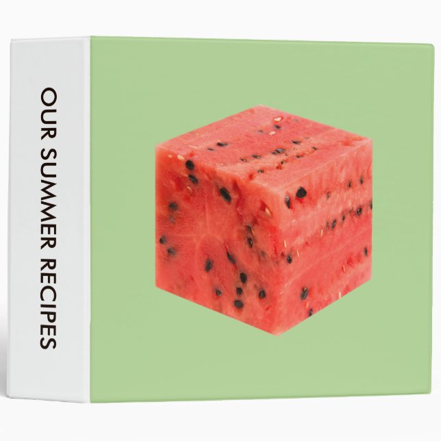 Original Fresh Sweet Red Watermelon Food Cube Binder (Front/Spine)