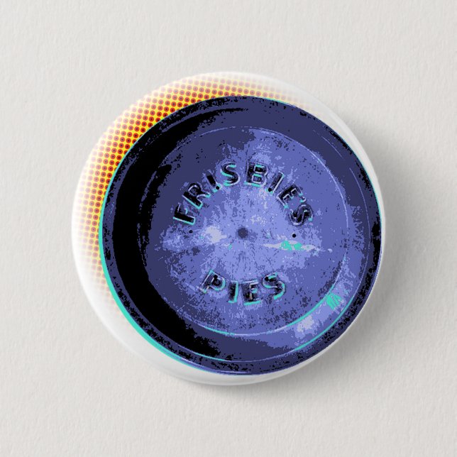 Original Frisbee Pie Tin Pop-Art Pinback Button (Front)