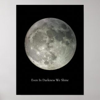 Original Full Moon Photography Matte Poster