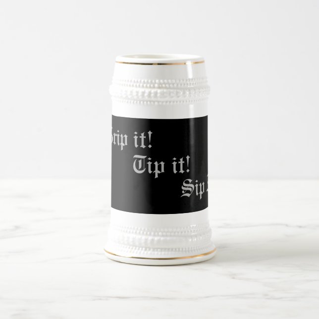 original fun drinking slogan beer stein (Center)