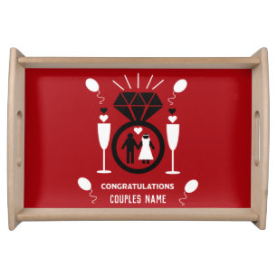 Original Funny Engagement Congratulations Gift Serving Tray