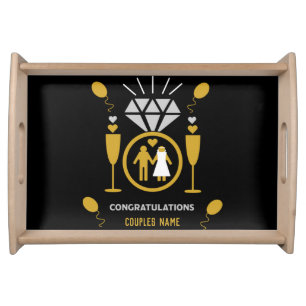 Original Funny Engagement Congratulations Gift    Serving Tray