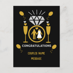 Original Funny Engagement Congratulations Postcard