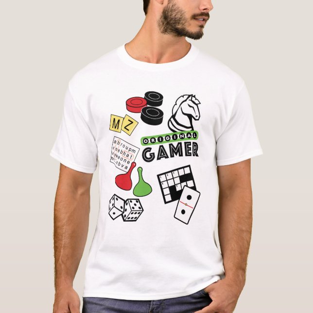 Original Gamer -Puzzle & Board Game Fans T-Shirt (Front)