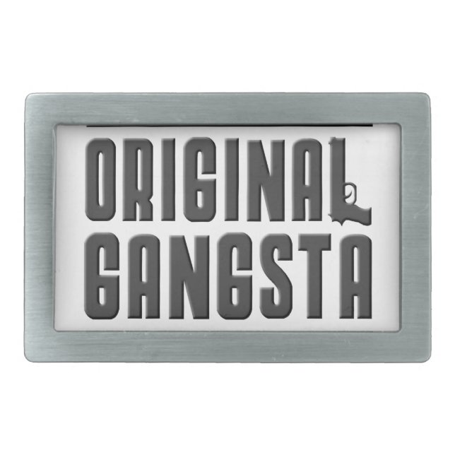 Original Gangsta Rectangular Belt Buckle (Front)
